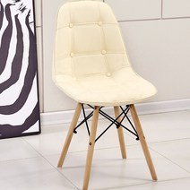 루아체어 에펠의자 인테리어 카페 식탁 업소용 사무용 화장대 1인용 체어 원목 고급형, 콤비형, 아이보리