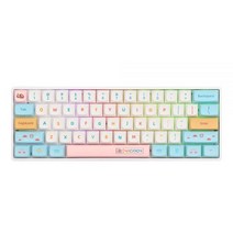 무선 기계식 블루투스 키보드 EPOMAKER SK61 핫 스왑 RGB 백라이트 NKRO 유형 C 케이블 Win/Mac Gateron 광 스위치 teclado mecânic, 1개, Optical Silver