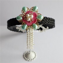 실용적인 2022 소녀 한복 한국 전통 드레스 액세서리 의상 헤어 밴드 자수