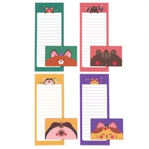 마음담아 30장 크라프트 미니 편지지 편지 예쁜 귀여운 특이한 편지봉투 세트 모음, 2.동물미니편지지 4종