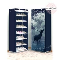 Makone 상표등록 방수신발걸이 방수실외신발장 가정용 신발장 선반, 8단 7칸 추연