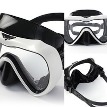 마린월드 다이빙 마스크(화이트블랙) 스노클링장비 스쿠버복, 상세페이지 참조