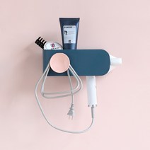 봉봉 드라이기 거치대 화장실 욕실 걸이 무타공4color, 화이트 그레이