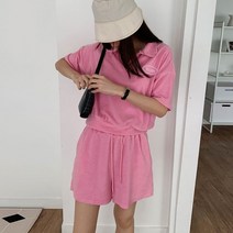 멋쭈 유스 카라 반팔 테리 반바지세트 (4color)
