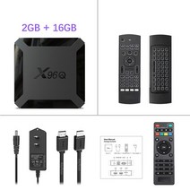 X96Q 안드로이드 100 TV 박스 올위너 H313 쿼드 코어 4K 60fps H265 2G 와이파이 구글 플레이어 스토어 유튜브 X96Q2 셋톱 박스 2GB 16GB, 31.영국 플러그  2G 16G MX3 PRO