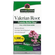 네이처스앤서 Valerian 뿌리 루트 500mg 180 비건 캡슐, One Color, One Size