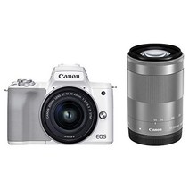 Canon 미러리스 SLR 카메라 EOS Kiss M2 더블 줌 키트 화이트 KISSM2WH-WZK