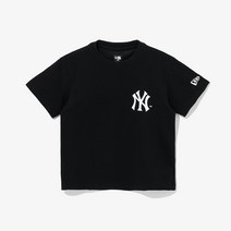 뉴에라키즈 [뉴에라키즈] MLB 로고 셋업 뉴욕 양키스 티셔츠 블랙 (13679503)