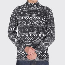 스노우히트 남성 눈꽃패턴 기모안감 플리스 집업 티셔츠(AY13LT046M)