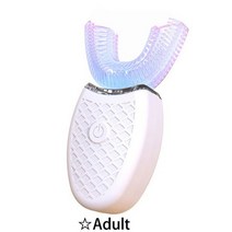 전동 무선 스마트 칫솔 음파 치아 성인 울트라 소닉 u자형 치아 클리너 충전식, CHINA_USB White