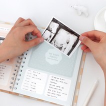 ( 사은품 마스크 증정 ) 초음파 앨범 스티커 꾸미기 산모수첩 임신 초음파 사진 보관 태교 태아 일기 일기장, 도트 1 (마스크 증정)