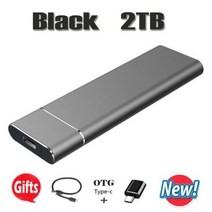 Kecepatan Tinggi-휴대용 SSD 1TB Eksternal 솔리드 스테이트 하드 드라이브 usb 3.1 모바일 언락 노, [16] black  2TB