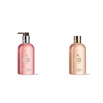 유럽내수용 몰튼브라운 딜리셔스 루바브 앰프 로즈 핸드 워시 비누 300ml, 자스민  로즈 배스 및 샤워 젤 번들