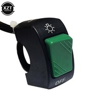 22mm ON/OFF 바이크 오토바이 스위치 푸시 버튼 12V 커넥터 ATV 전자 자전거 스쿠터 용 핸들 바, [03] green