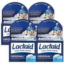 Lactaid 락트에이드 오리지널 락타아제 효소 120정, 4팩, 4팩