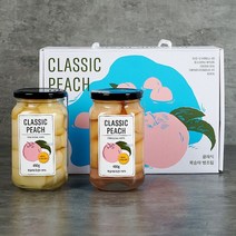 복숭아병조림 선물세트 2종 백도490g+핑크490g, 없음