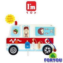 ForU875 아임토이 벽걸이교구 앰뷸런스 원목완구 장난감 유아완구 아기완구 완구