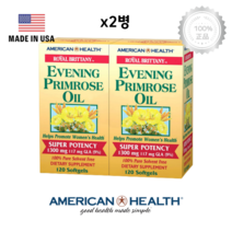 [2병] 아메리칸헬스 달맞이꽃종자유 1300mg 120캡슐 이브닝 프림로즈 오메가6, 1개, 기본
