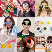 킹콩아울렛 인싸안경 사진관납품 파티선글라스 50종, 33 LED블루