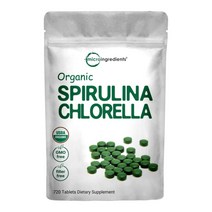 Micro ingredients 유기농 클로렐라 스피룰리나 3000mg 720정 4개월분