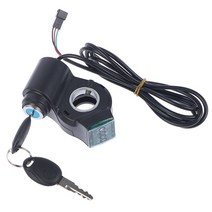 전동킥보드스위치 1pc 전기 자전거 엄지 스로틀 전압계 디지털 배터리 전압 키 스위치 전원 키 잠금 전기 자전거 액세서리 핫