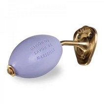 Savon de Marseille on Brass Wallmount Rotary Soap Dish - Gold Color