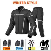 오토바이 바이크 자켓 상의 점퍼 오토바이 자켓 방수 모터사이클 슈트 레이싱 보호 분리형 남성용, 08 Grey Black Suit