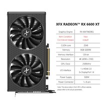 새로운 오리지널 XFX Radeon RX 6500 XT 4GB OC RX6600XT 8GB GDDR6 AMD RDNA2 DirectX 12 컴퓨터 그래픽, 03 RX 6600XT 8GB