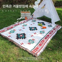 가을 나들이 피크닉 매트 잔디 깔개 공원 매트 잔디 깔개 야외 캠핑 테이블보 에스닉 소풍 야유회, 민족스타일크기(길이*너비)180*180