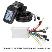 전동킥보드속도 전동킥보드 속도계 속도조절기 60v 부품 35km/h 계기판 컨트롤러 24v-48v36v-60v 350w 전기 자전거 스쿠터 모터 컨트롤러 lcd 디스플레이 패널, c 24v-48v 350w 13a, 협력사