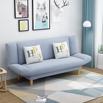모던 심플 1인 2인 3인 침대소파 패브릭 미니 쇼파, 스카이 블루_150 + 쿠션