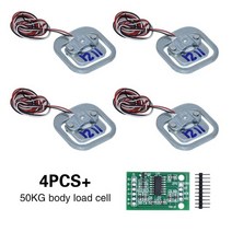 휴먼 스케일 로드셀 무게 센서 HX711 AD 모듈 바디 압력 측정 도구 50kg, 04 4PCS and Sensors