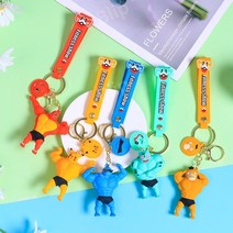 5개 세트 피트니스 근육맨 폰켓몬 혼종 열쇠고리 펜던트 키링, 근육 포켓몬 x 5개 세트