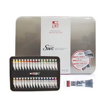 신한화구 SWC 전문가용 수채화물감 틴케이스 + 8GB USB, 32색