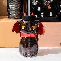 스타벅스 중국 2021 할로윈MD 검은고양이 디자인 3D 입체 글라스 빨대컵 560ml (10/12출시)