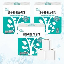 두툼한 휴지 1+1 먼지 안나는 천연펄프 화장지 18롤 40m 무형광 무색소 물에 잘녹는