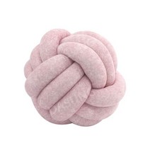 Ins net red 장식 크리 에이 티브 북유럽 덴마크 매듭 볼 매듭 베개 소파 볼 꼰 와이어 트위스트 쿠션, 큰 3 가닥 27CM (크기 권장), 다크 파우더(피팅)