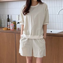 사자옷 여성 여름 와샤 바스락 밴딩 스트링 반바지 팬츠