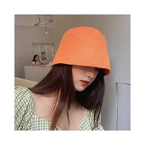 와이케이하우스 새로운 일본 틈새 디자인 단색 복고풍 버킷 모자 한국어 버전 인 바람 그물 레드 선 스크린 양산 어부 여름_69378