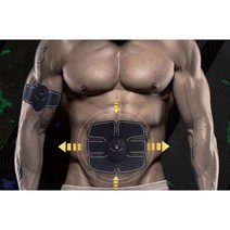 리베유 근육자극 복부 스마트 저주파 효과 고강도 프로그램 운동 패드, 블랙, MOBILE-GYM