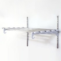 리빙아이 국내산 스테인리스 베란다 다용도 선반 스텐 시스템 벽선반 창고 펜트리 수납, 1단 - 800mm