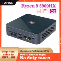 AMD Ryzen 미니 PC R9 5900HX R7 5800H Windows 11/10 듀얼 LAN 3200MHz NVMe Vega 그래픽 게임 데스크탑 컴퓨터 DP 유형-C Wi, CHINA, 16GDDR4 512GSSD WiFi, Ryzen 5 5600H