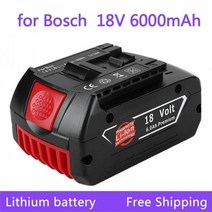 Bosch 보쉬 18V 호환배터리 6000mAh 충전식 리튬 이온 배터리, 8000mah, 1개