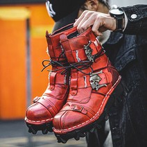 남자 할리가죽부츠 해골 오토바이 부츠 바이크, 250, 그레이