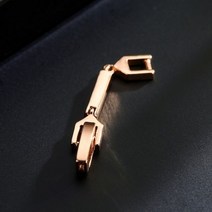 팔찌 ZAKOL 브랜드 1 Pcs 라운드 Cz 지르코니아 화이트 로즈 골드 컬러 익스텐더 연장 걸쇠 팔찌 또는 목걸이