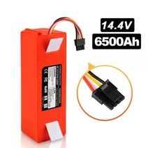 자동차 교체 대용량 BRR-2P4S-5200S 14.4V 6500mAh 로봇 청소기 배터리 샤오미 Roborock S55 S60 S65 S50 S51 S5 MAX S6 부품, CHINA_6500mAh