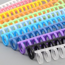 셀프제본 제본링 칼라 A4 책자 스프링 플라스틱 서류 프린트 복사, 색상, 흰색