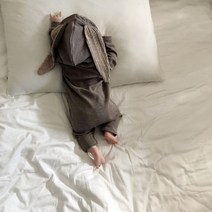 쁘띠펭귄 신생아 토끼 바디슈트