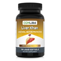 CGM Labs 리버칸 Liver-Khan 간회복 해독 알콜성 간경화 180 소프트젤 높은 생체 이용률을 위한 액체 컴플렉스, 1병, 180 소프트 캡슐