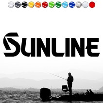 낚시로고스티커 FS017 SUNLINE 썬라인 조구사마크 태클박스 자동차꾸미기, 1개, 흰색L